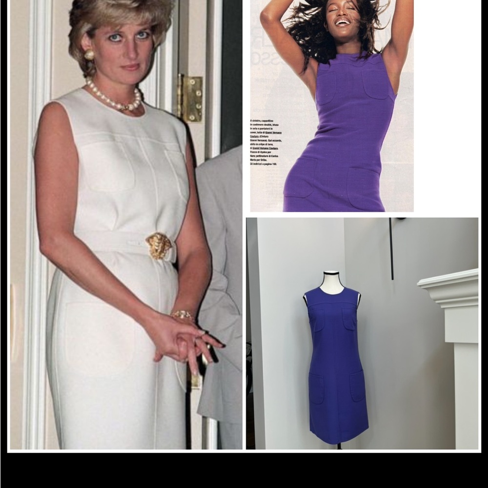 Gianni Versace FW 1996 Runway  Dress In Purple ASO  Diana Princess of Wales